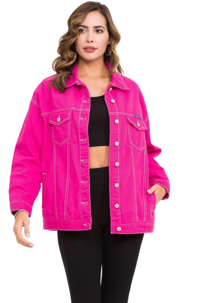 WJ211 Women's denim jacket with stylish, eye-catching elements