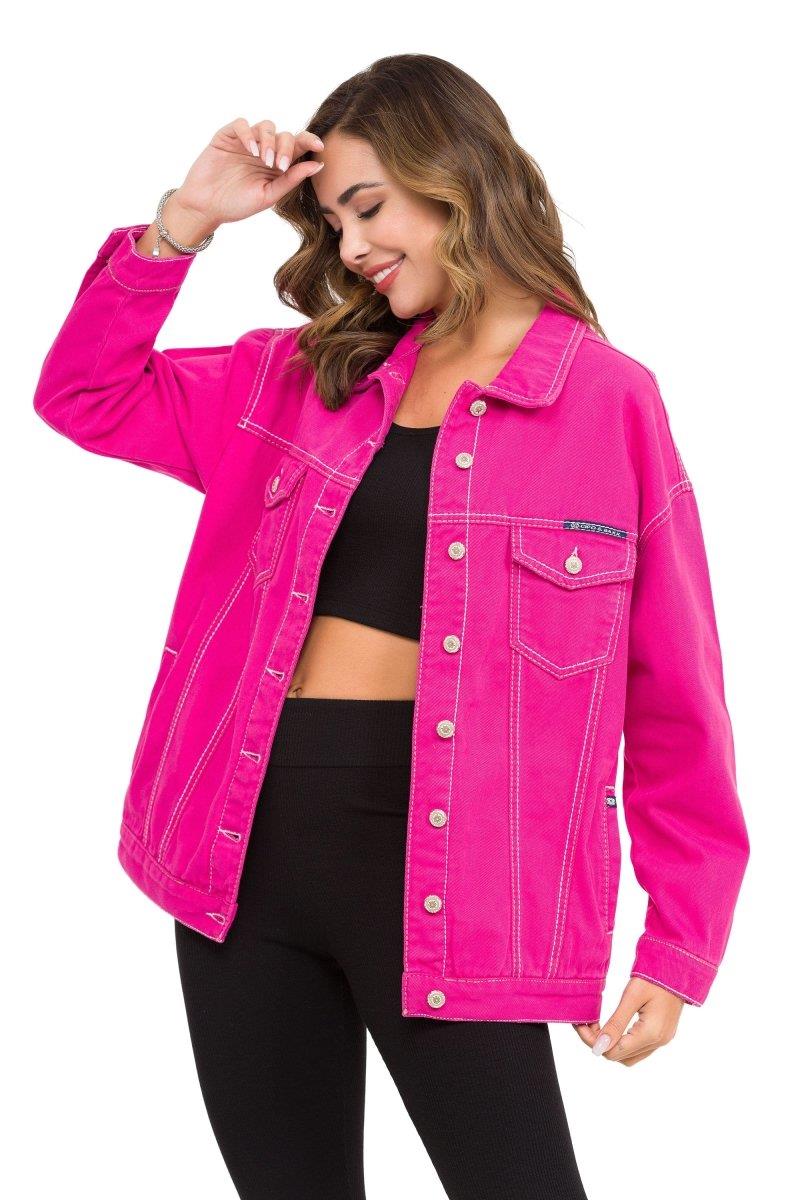 WJ211 Women's denim jacket with stylish, eye-catching elements