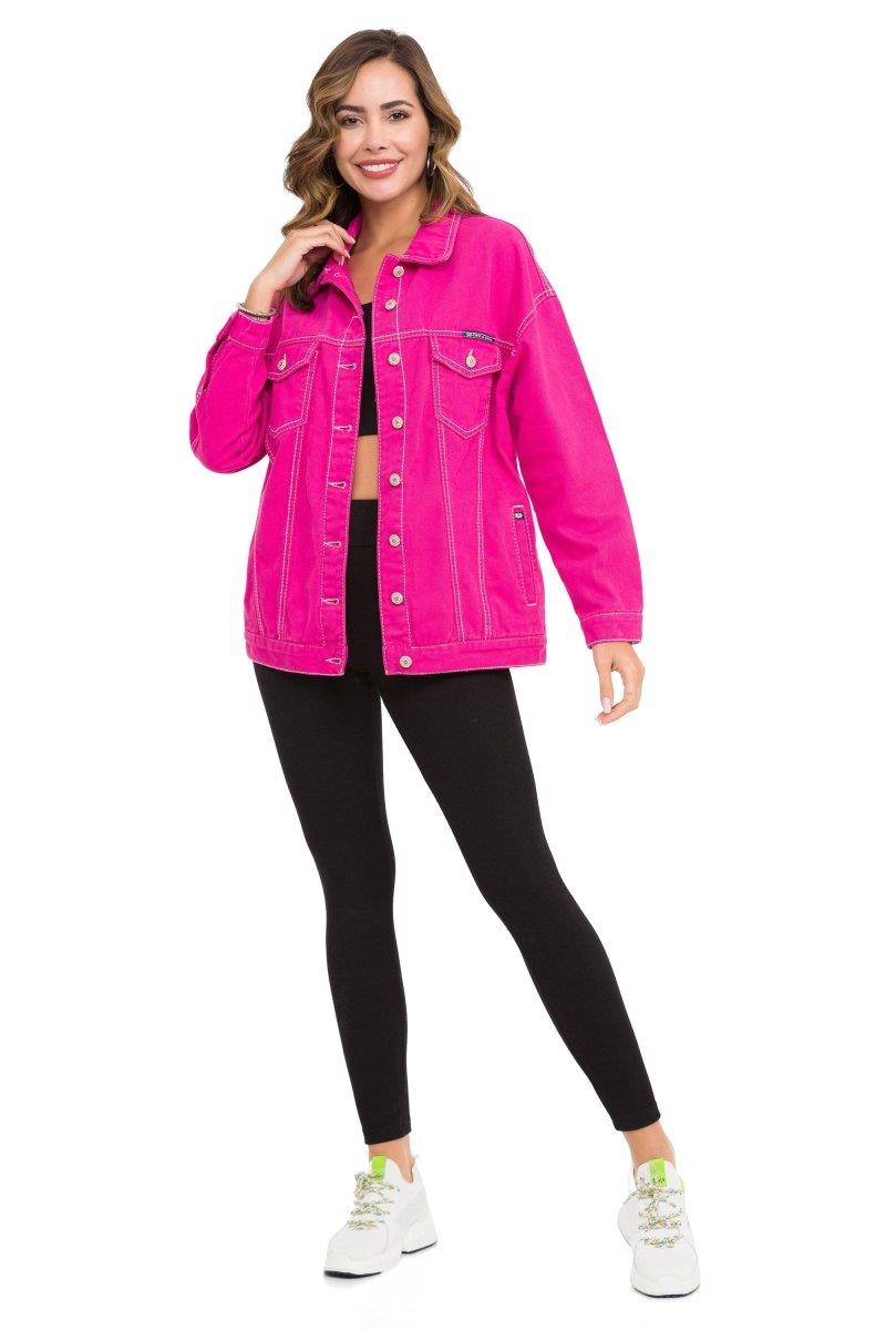 WJ211 Women's denim jacket with stylish, eye-catching elements