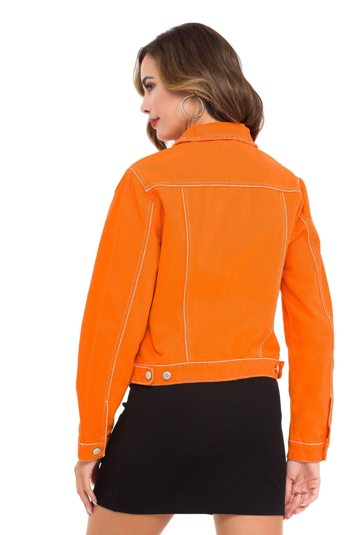 WJ212 Women's denim jacket with stylish, eye-catching elements