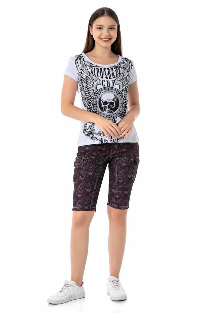 WK180 Women's Capri Shorts with trendy all-over pattern