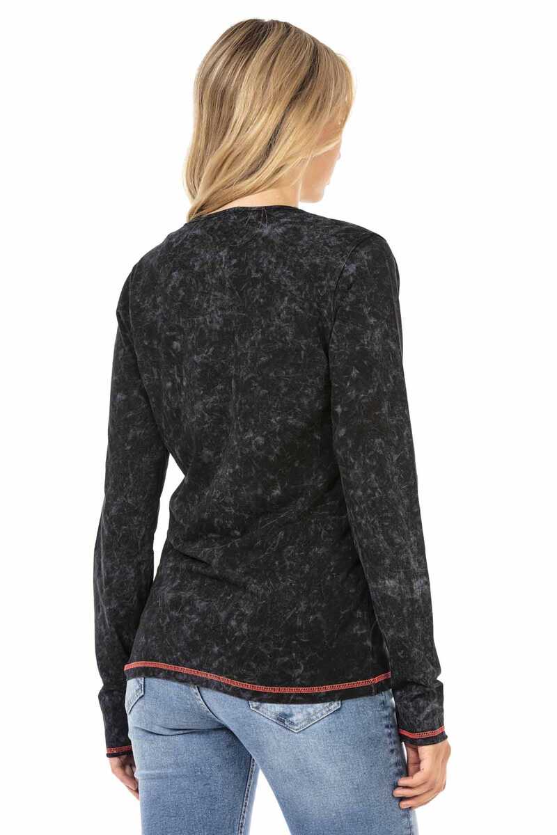 WL285 Women's long-sleeved shirt with large front print