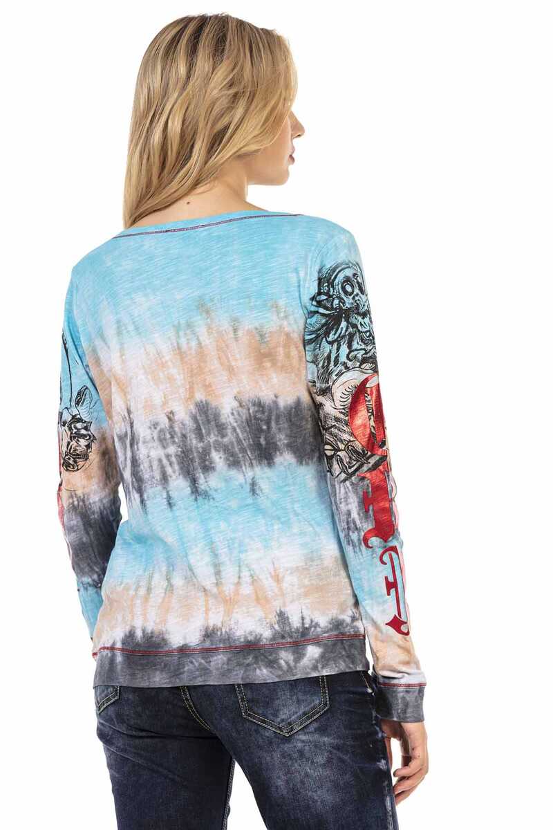 WL295 women's long-sleeved shirt with cool brand print