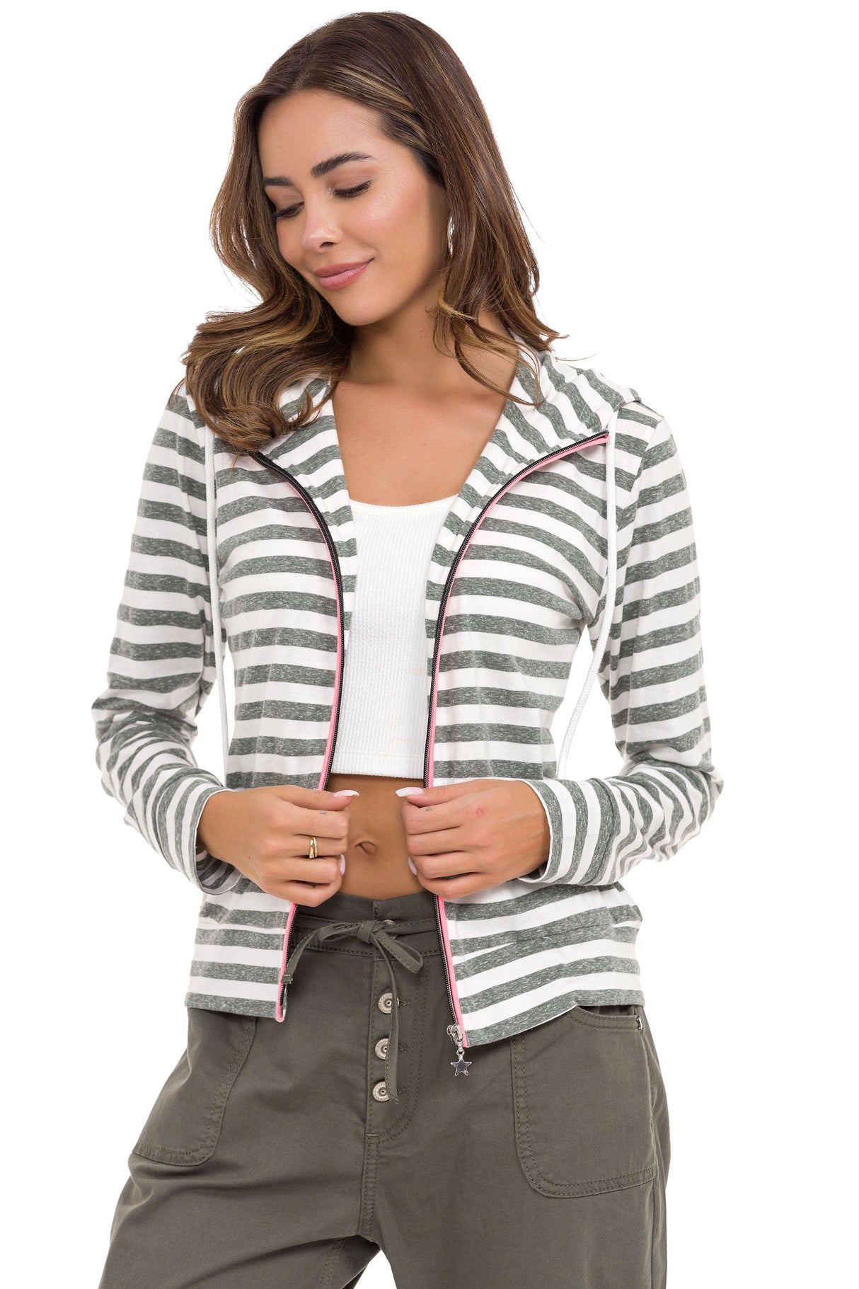 WL348 Women's sweat jacket in a sporty design