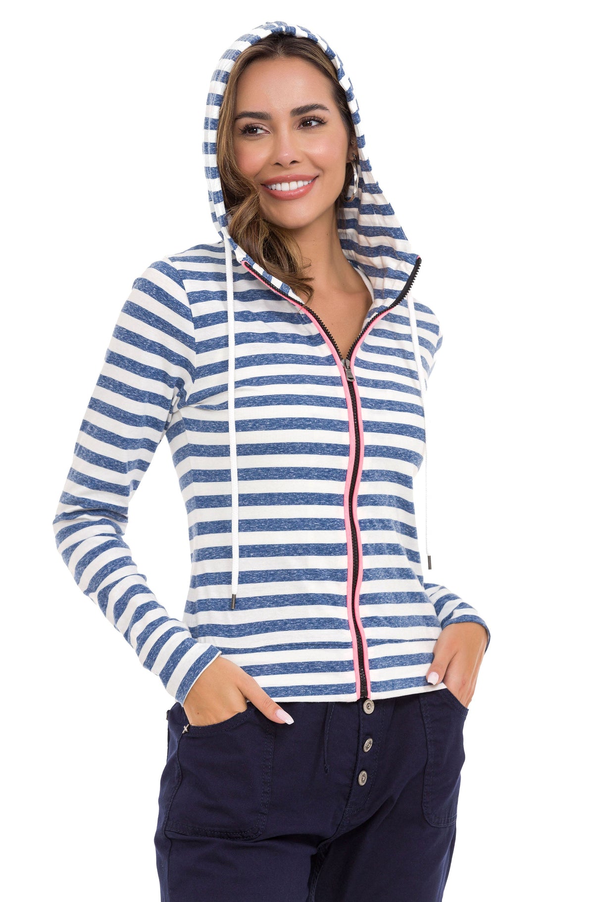 WL348 Women's sweat jacket in a sporty design
