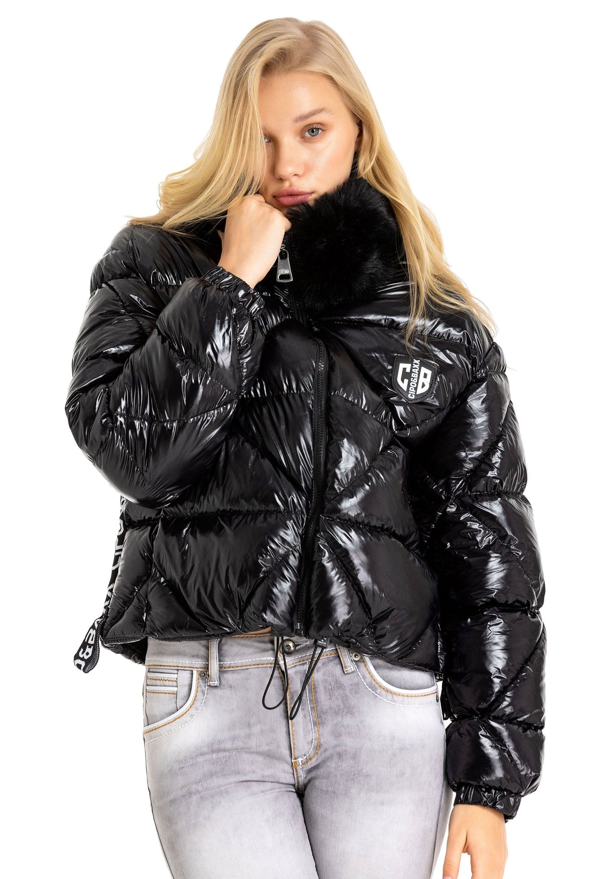 WM134 Women's Winter Jacket with Faux Fur Collar