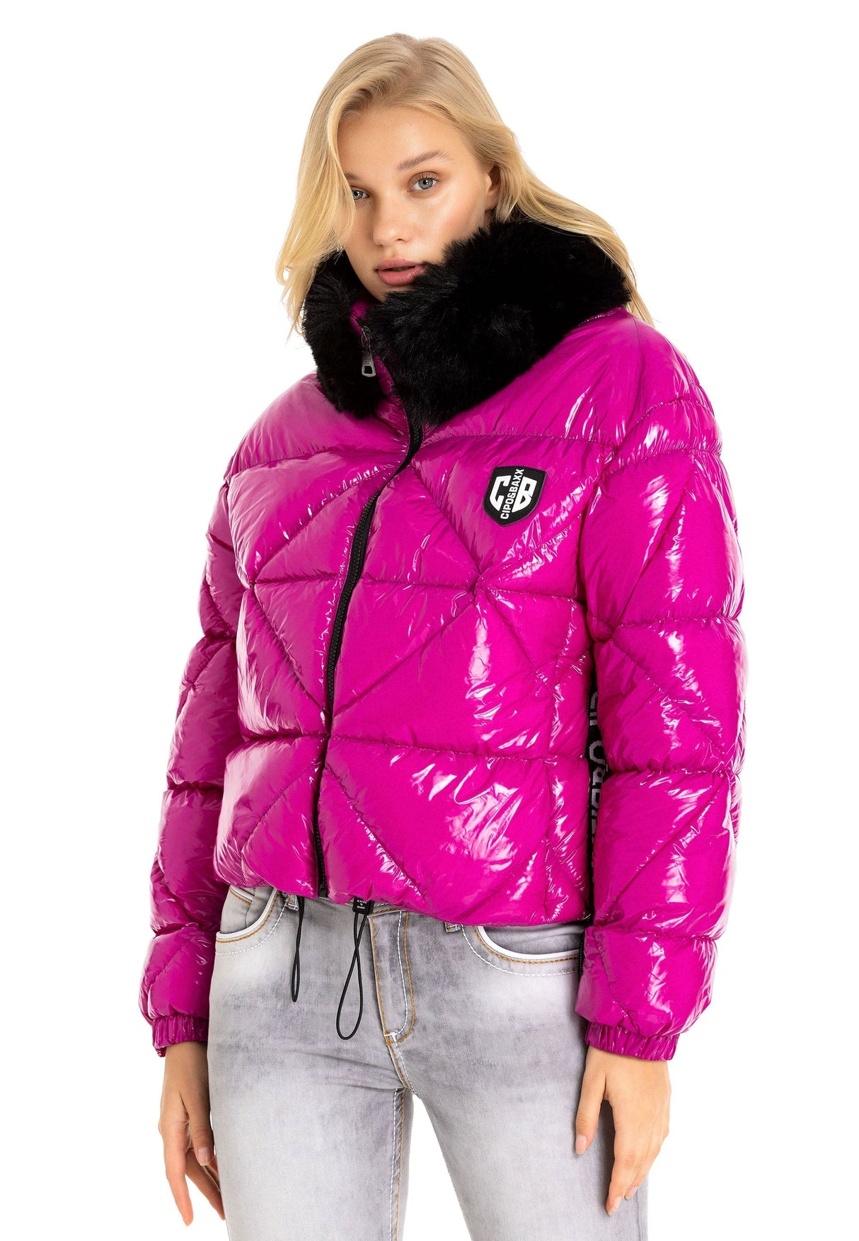 WM134 Women's Winter Jacket with Faux Fur Collar