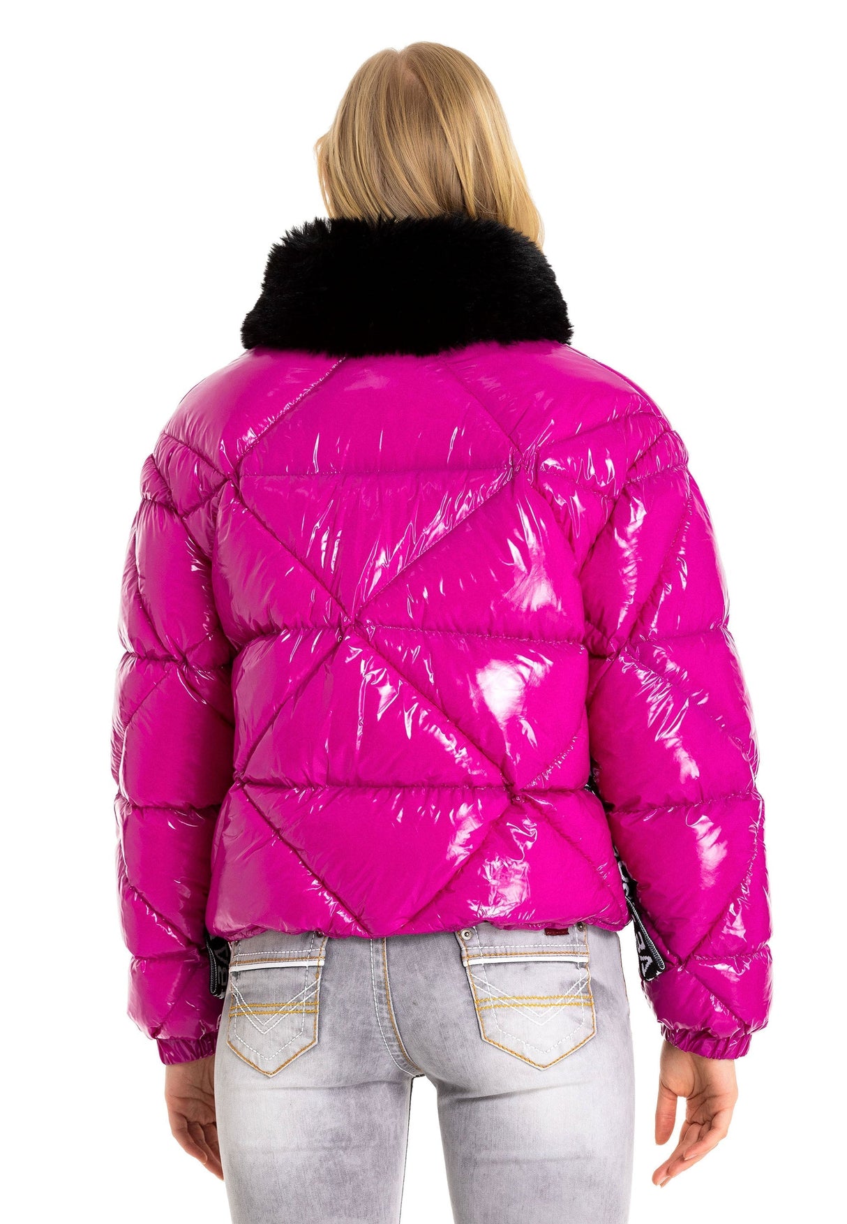 WM134 Women's Winter Jacket with Faux Fur Collar