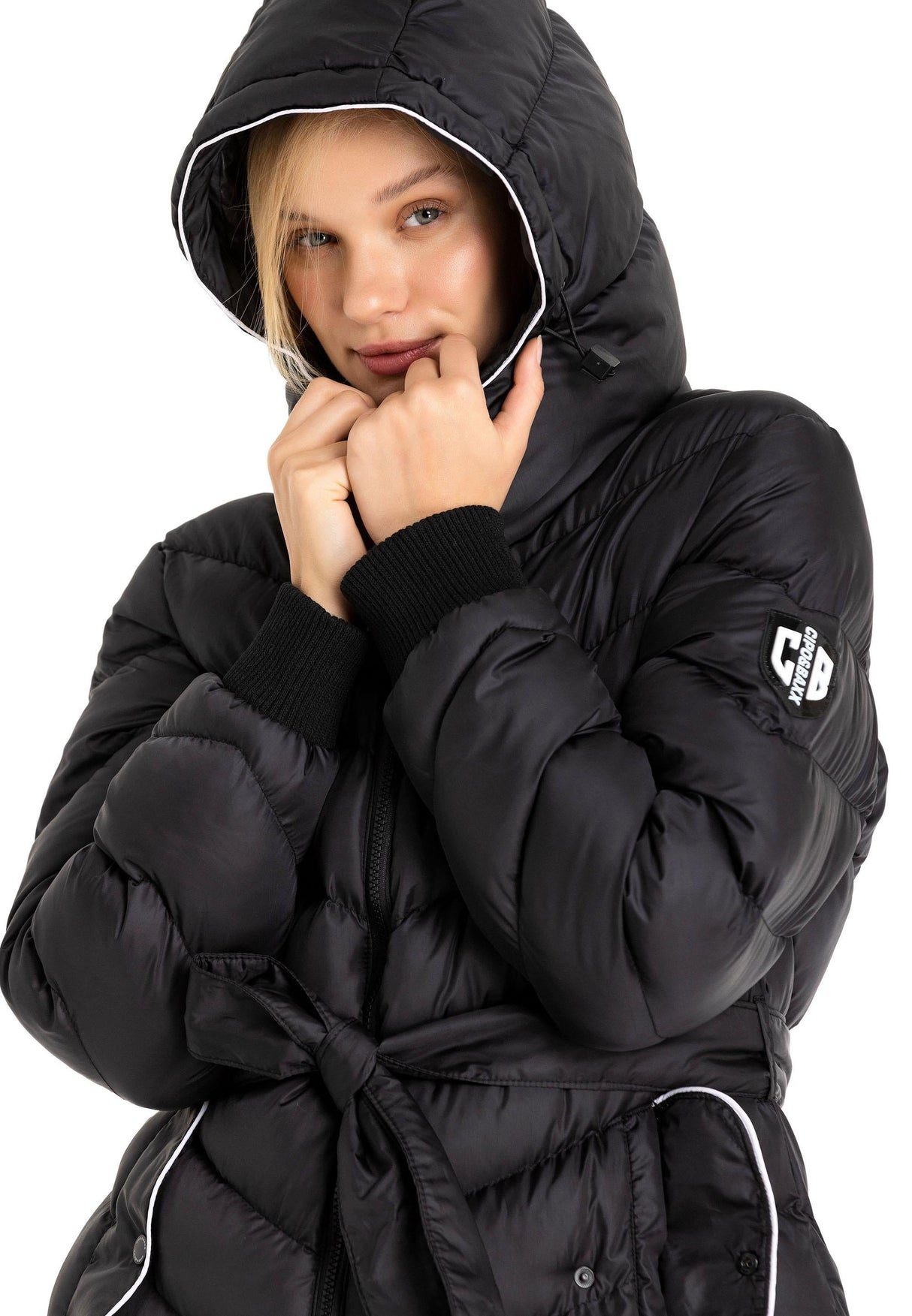 WM135 Women's Winter Jacket Quilted Coat with Detachable Hood
