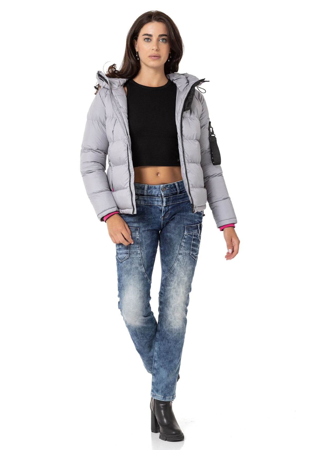 WM138 Women's Winter Jacket with Stand-Up Collar