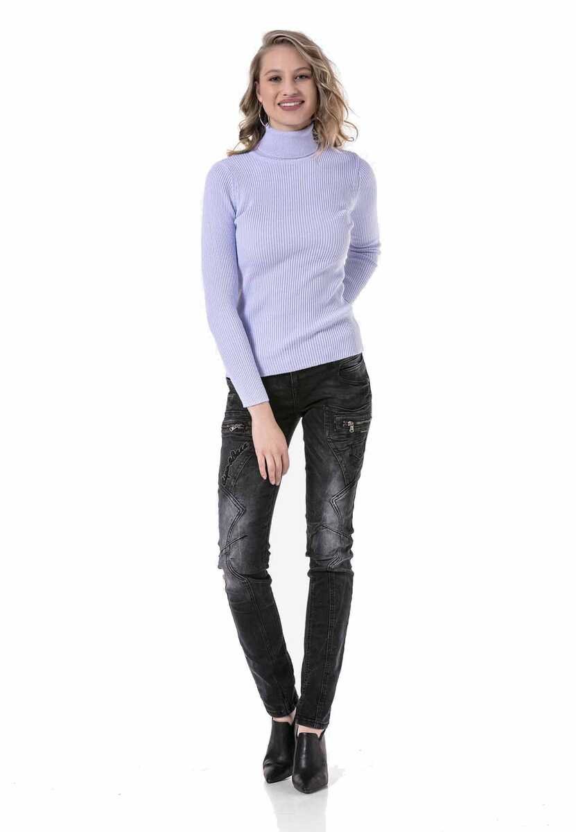 WP227 Women's roll-neck sweater in an elegant design