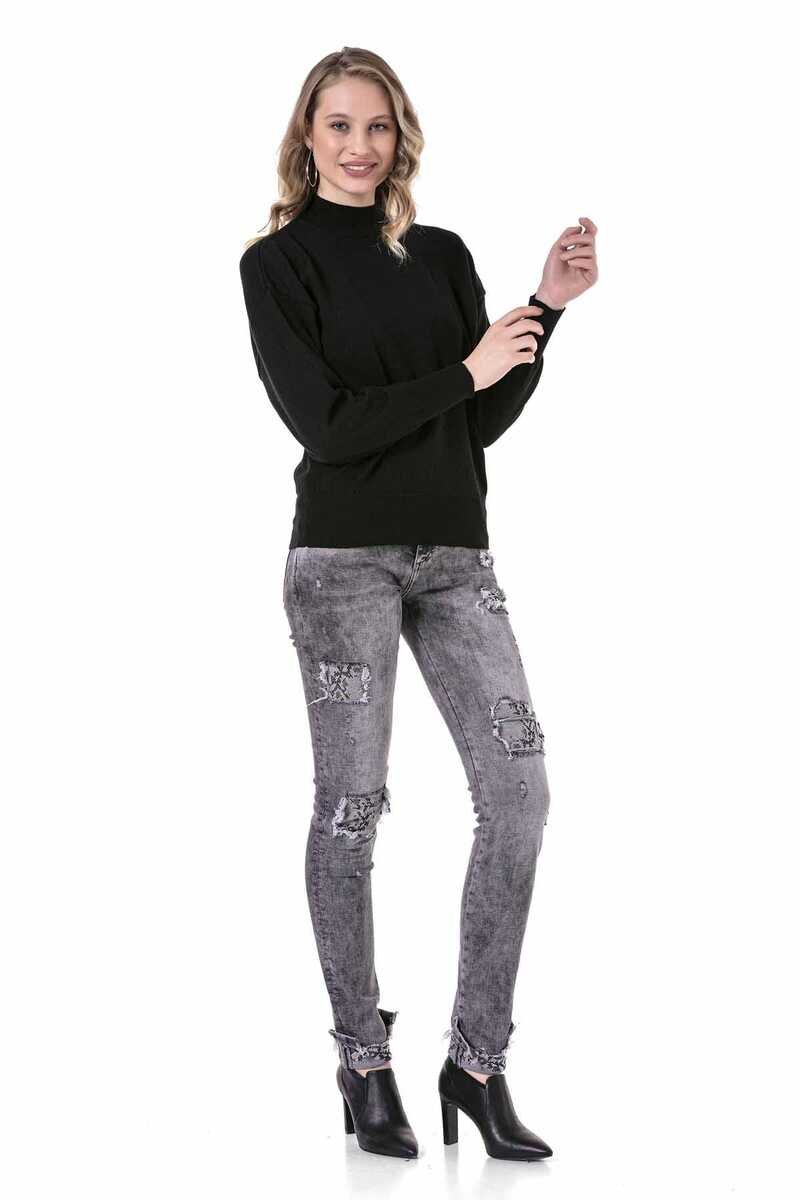 WP230 women's turtleneck sweater with high collar
