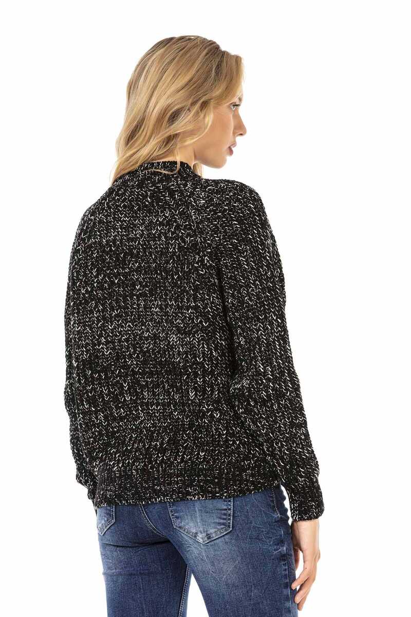 WP237 Women's Sweater Knit Sweater in Melange Design
