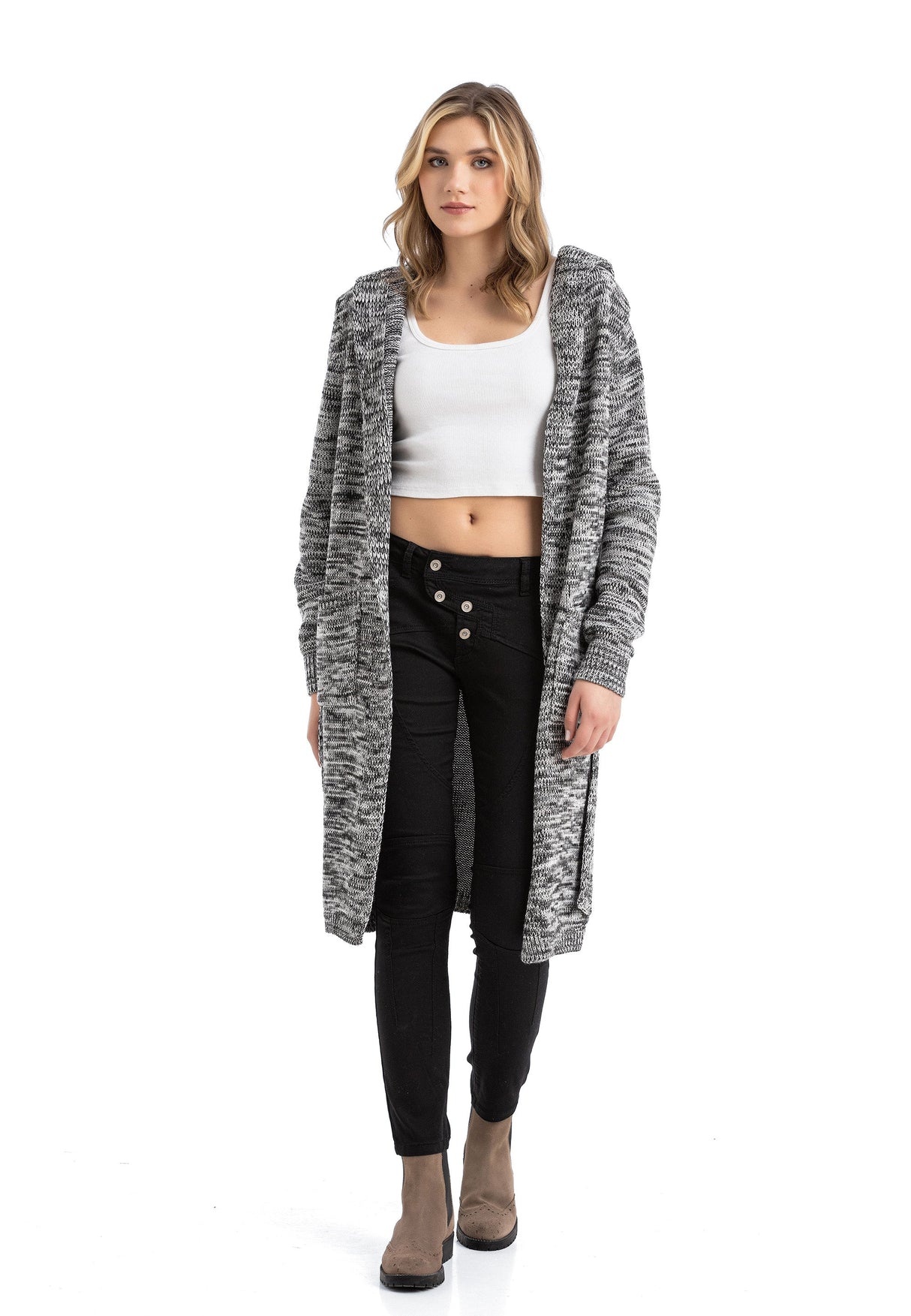 WP239 Women's Sweater Cardigan in a casual look