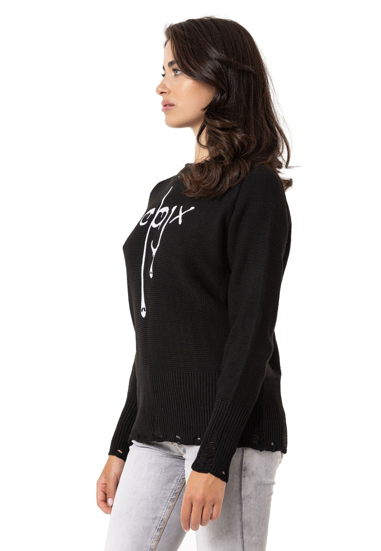 WP255 Women's knitted sweater in a modern look