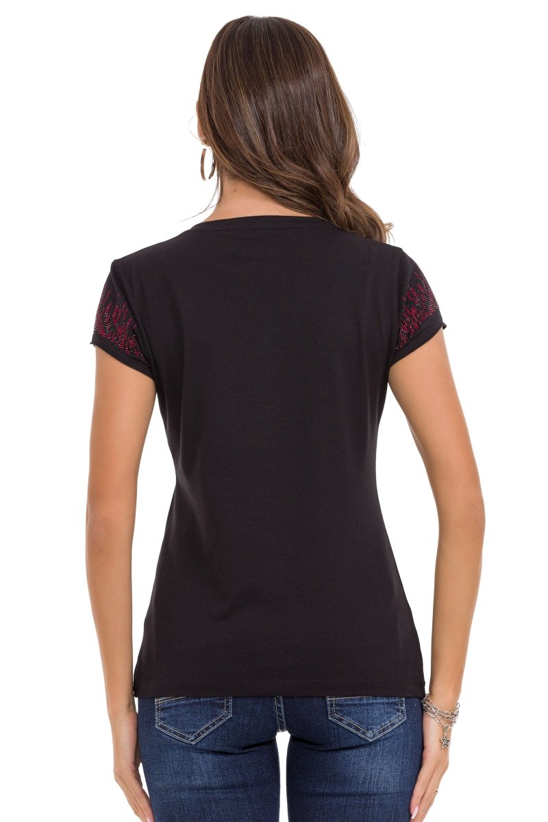 WT337 Women's glitter-look T-shirt