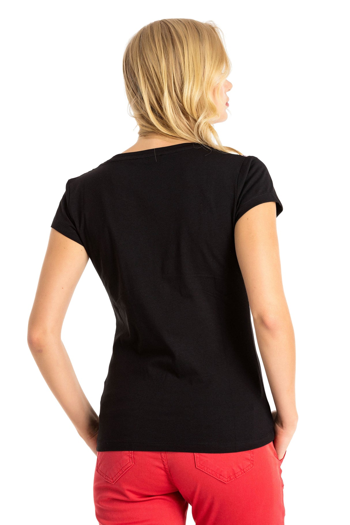 WT341 Women's T-shirt with shiny stone angel