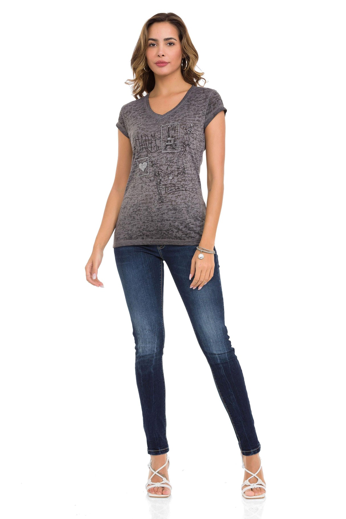 WT344 Women's T-shirt with eye-catching print