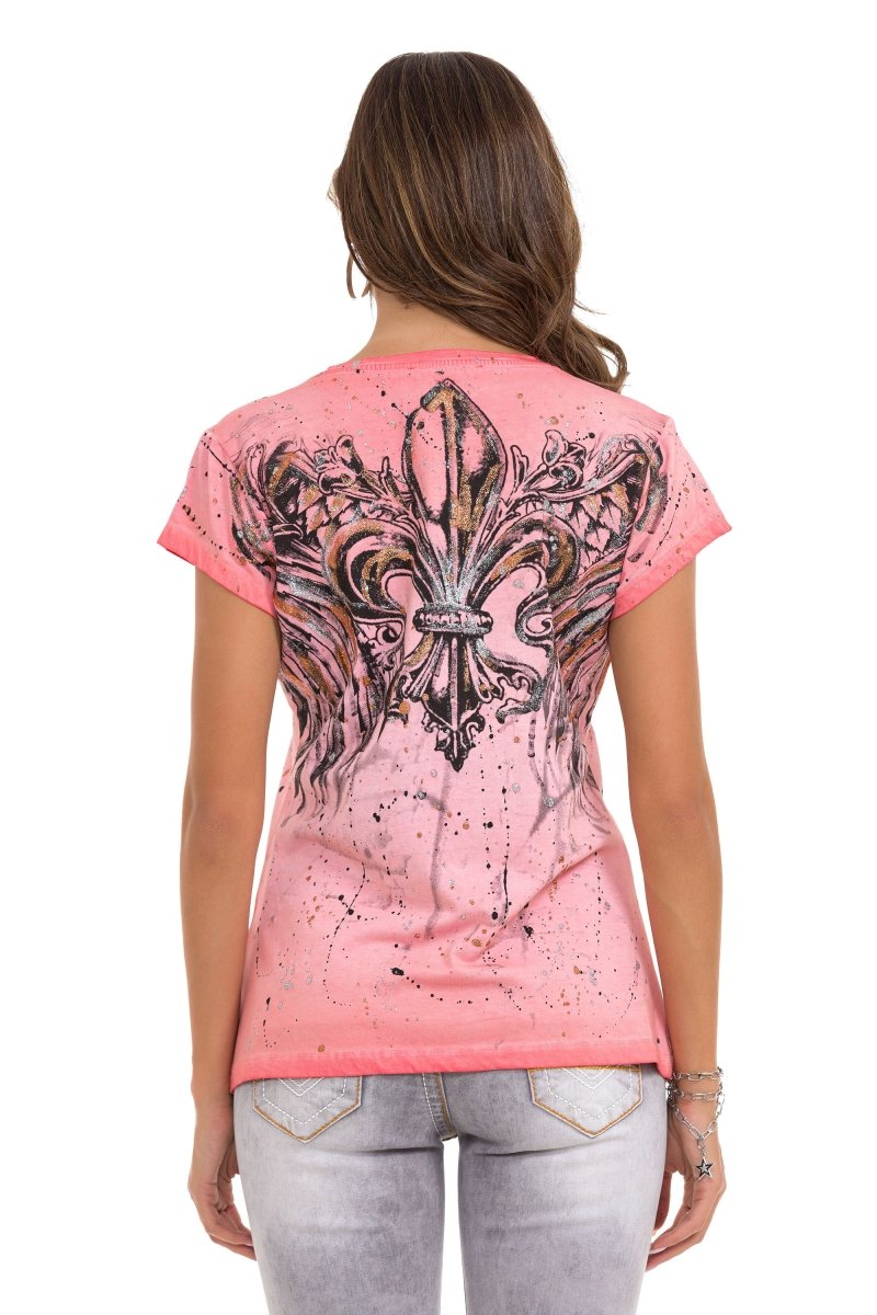 WT345 Women's T-shirt with fashionable front print