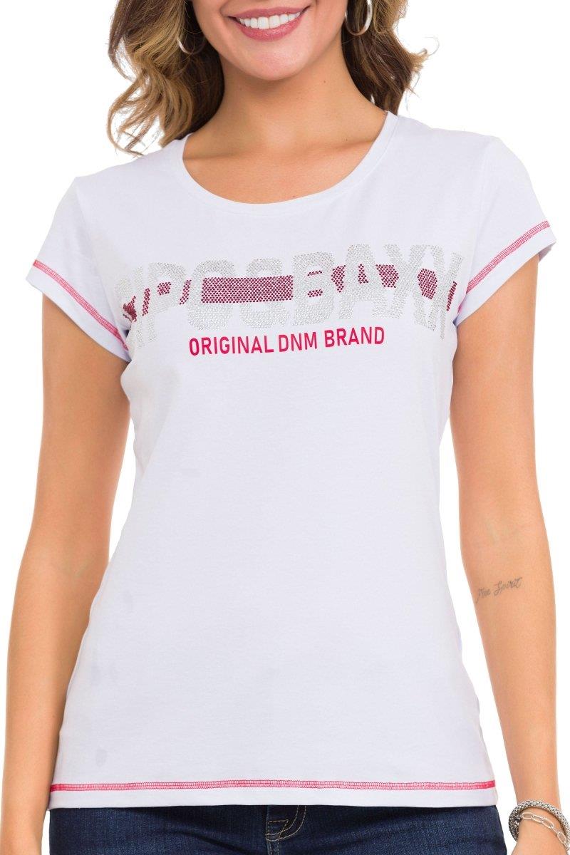 WT348 Women's T-shirt with shiny stone details