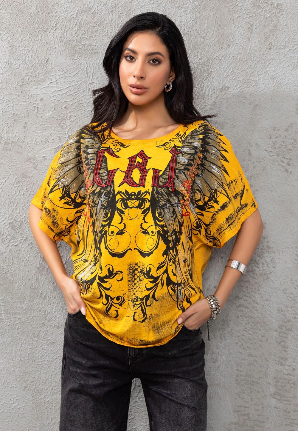 WT377 Women's T-shirt with large print