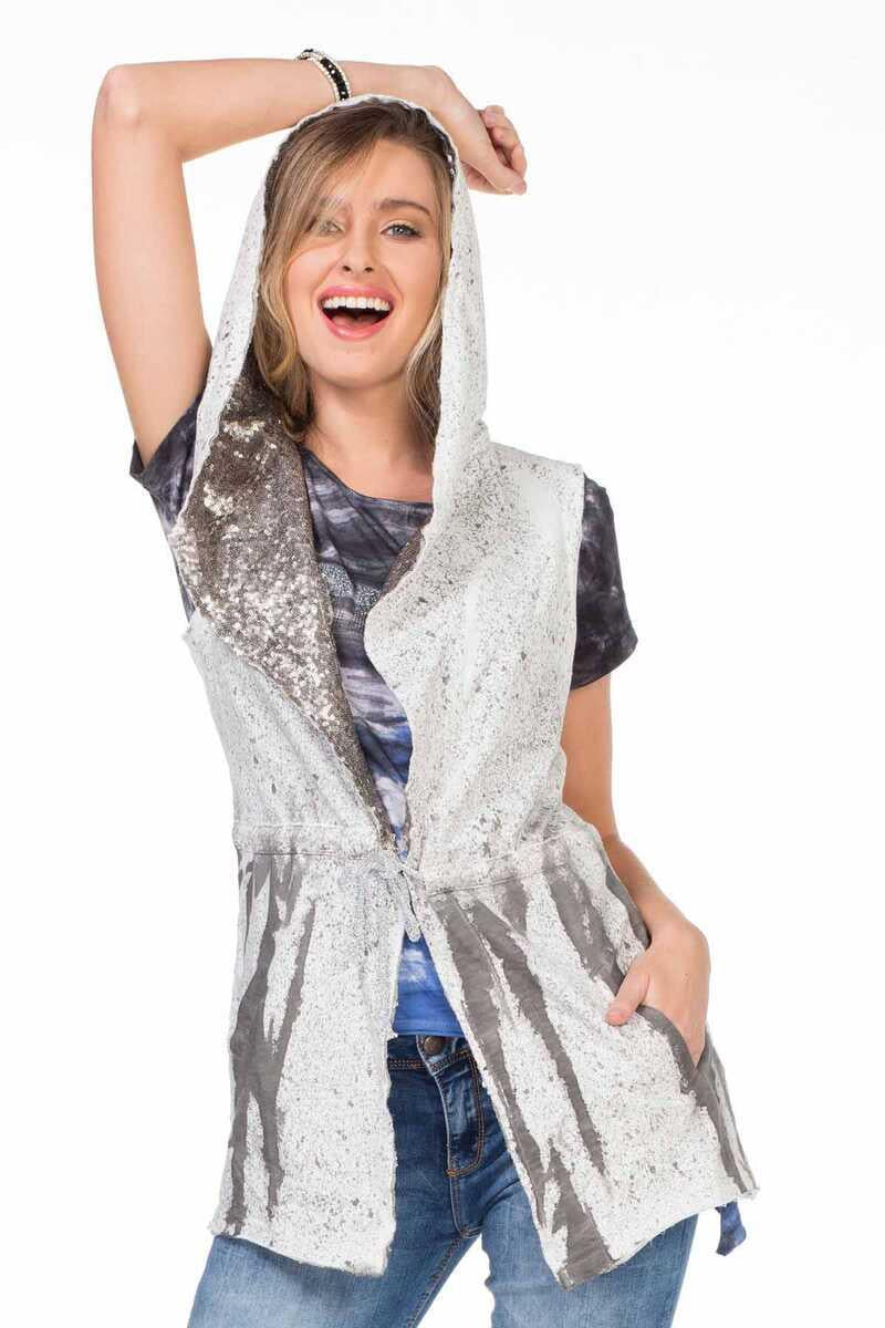 WW111 Women's Softshell Vest in Sequin Design