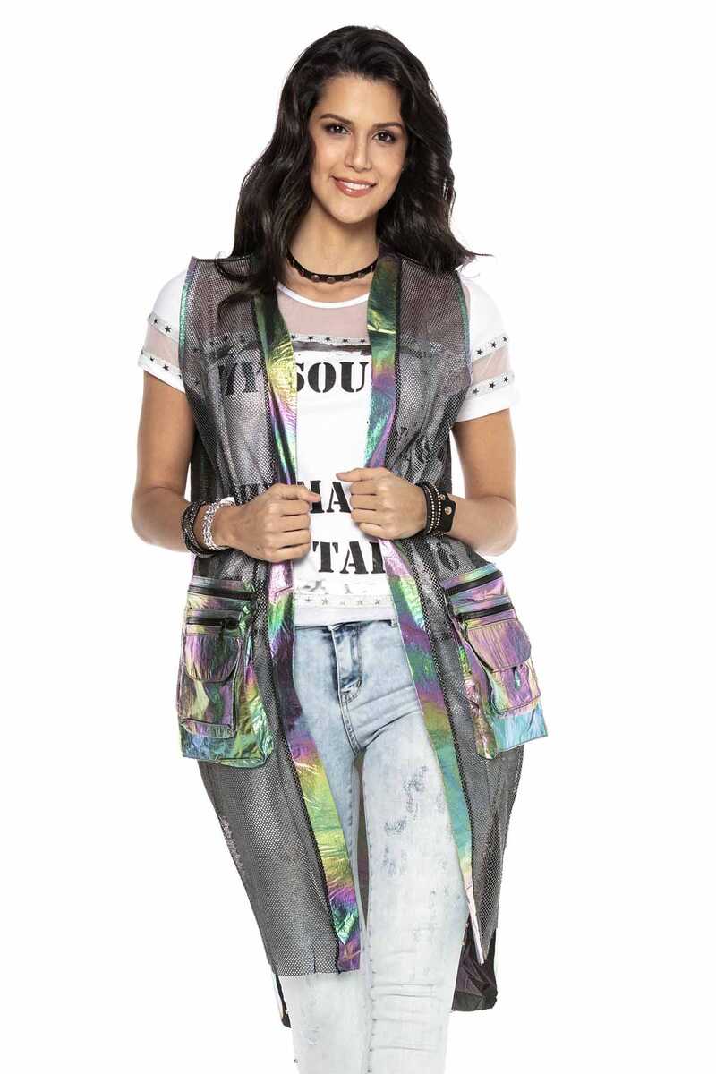 WW119 women's softshell vest in a modern mesh design
