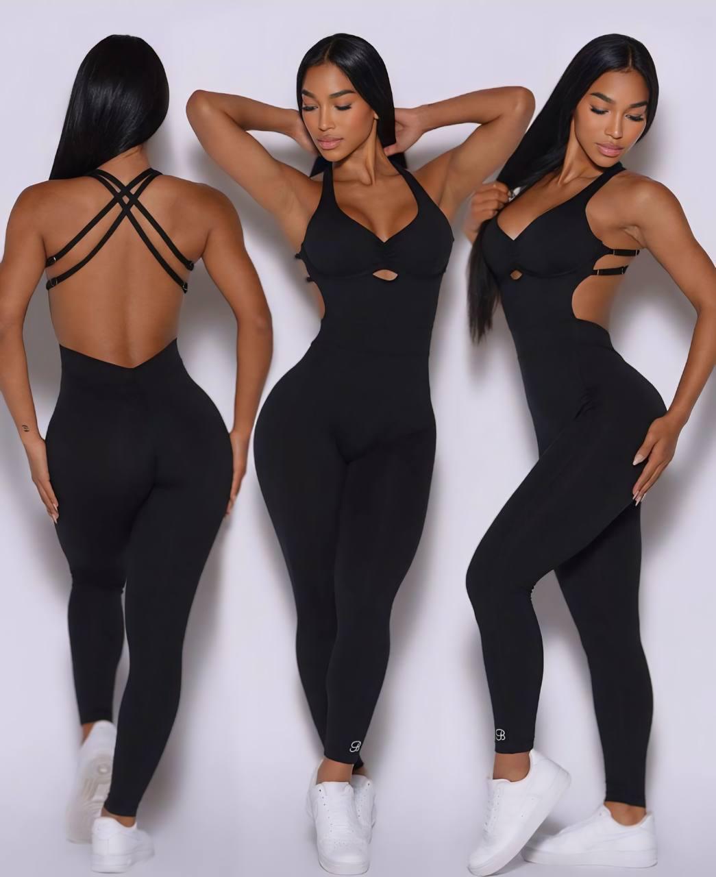 WY181 Jumpsuit tight-fitting with cut-outs