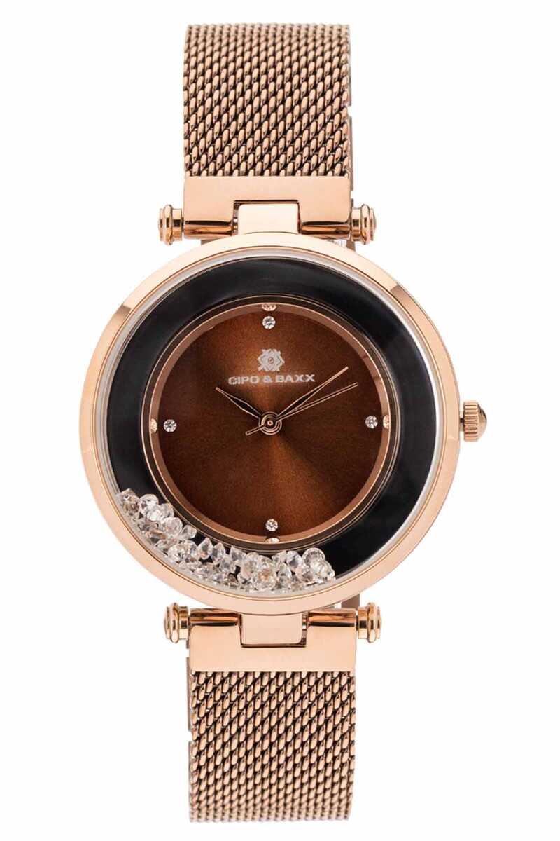 WZ104 ladies' watch on a steel mesh strap with stones