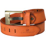 C-2163 Men's Leather Belt Casual Style with Brand Logo