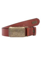 CG120 Men's Leather Belt – Vintage Style with Antique Buckle