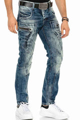 C-1178 Comfortable jeans in a casual biker style