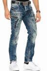 C-1178 Comfortable jeans in a casual biker style