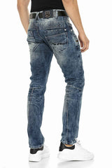 C-1178 Comfortable jeans in a casual biker style