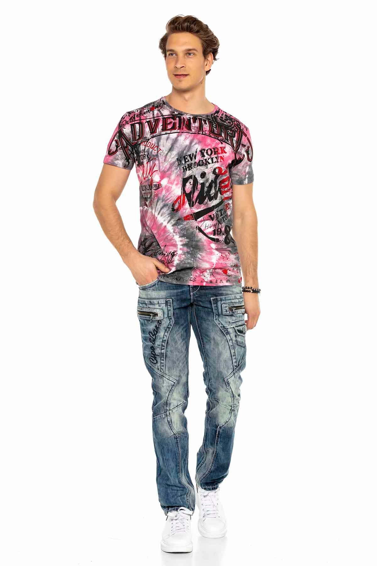 C-1178 Comfortable jeans in a casual biker style