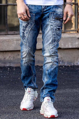 C-1178 Comfortable jeans in a casual biker style