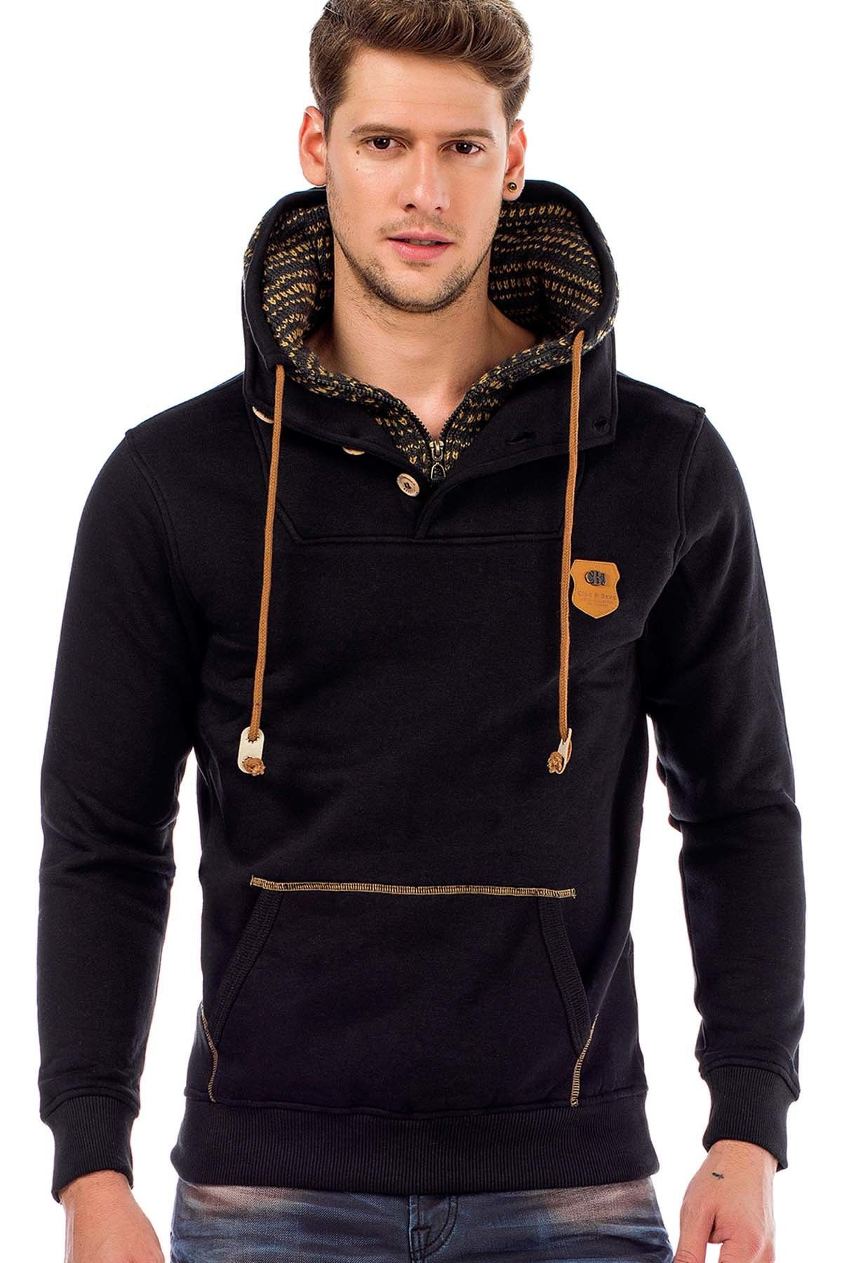 C44200 Men's hooded sweatshirt in a cool look