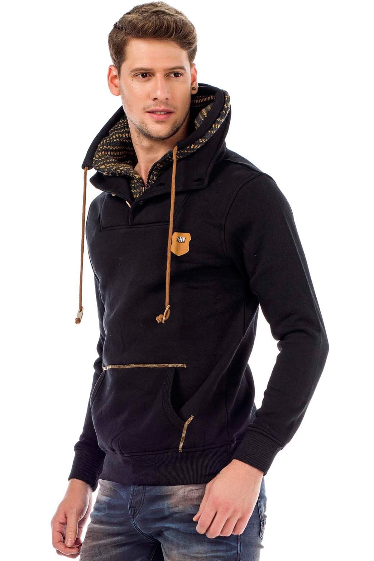 C44200 Men's hooded sweatshirt in a cool look
