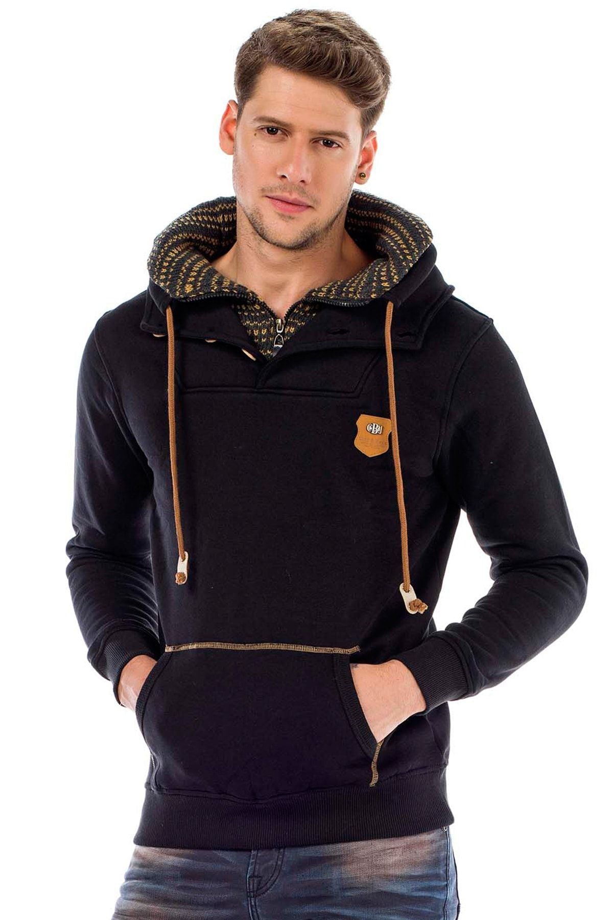 C44200 Men's hooded sweatshirt in a cool look
