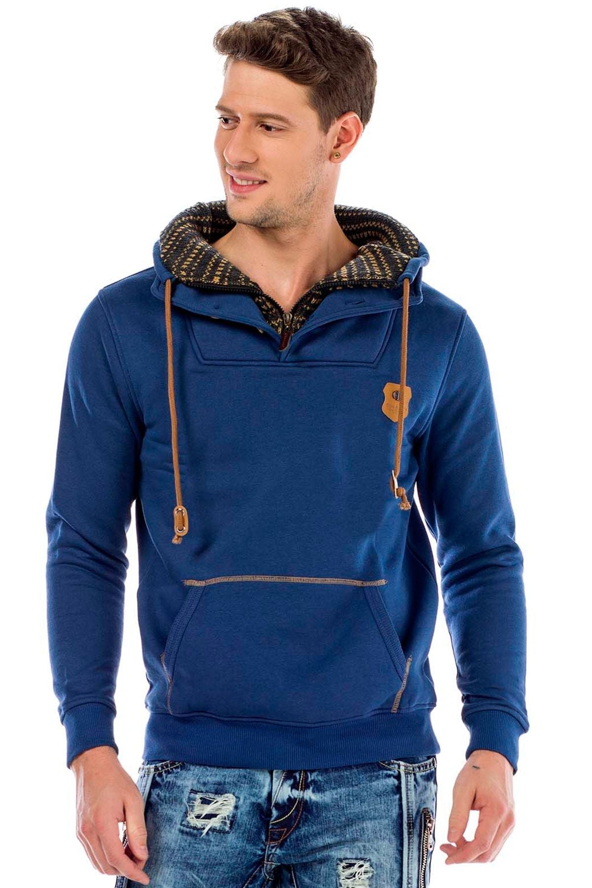 C44200 Men's hooded sweatshirt in a cool look