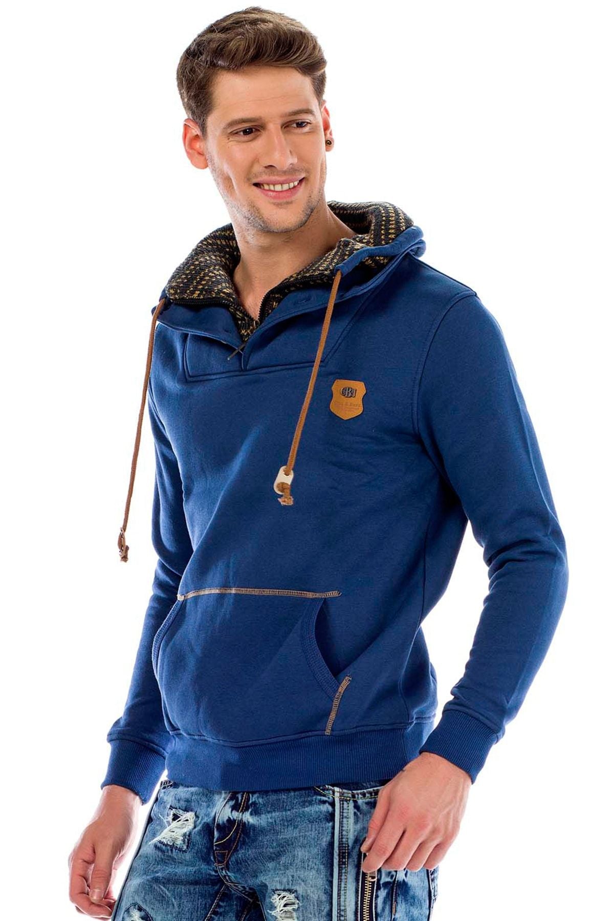C44200 Men's hooded sweatshirt in a cool look