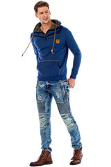 C44200 Men's hooded sweatshirt in a cool look