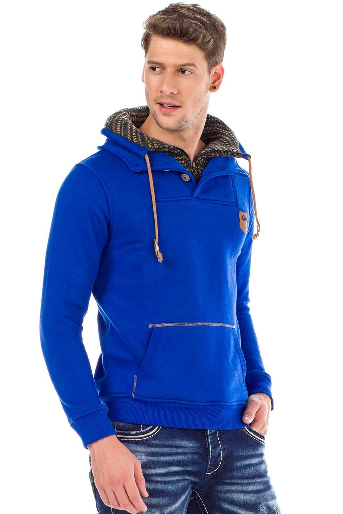 C44200 Men's hooded sweatshirt in a cool look