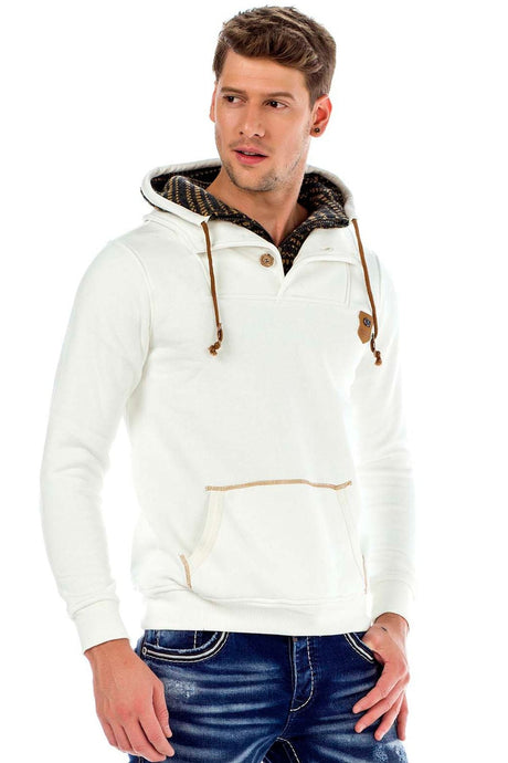 C44200 Men's hooded sweatshirt in a cool look