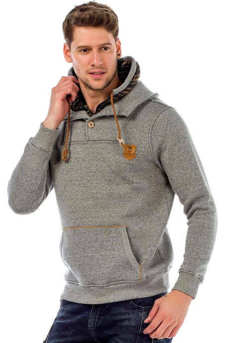 C44200 Men's hooded sweatshirt in a cool look