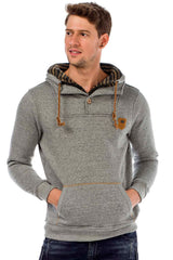 C44200 Men's hooded sweatshirt in a cool look