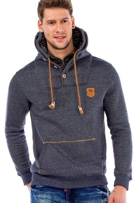 C44200 Men's hooded sweatshirt in a cool look