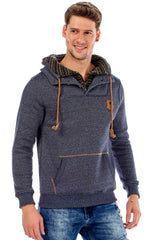 C44200 Men's hooded sweatshirt in a cool look