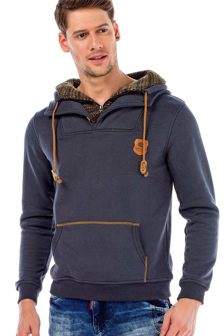 C44200 Men's hooded sweatshirt in a cool look