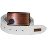 C44857 Men's Leather Belt, Elegant Casual Look with Designer Buckle
